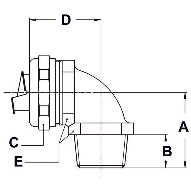Nickel Plated Brass 90° Compact Fitting NPT 1-1/4 in - Image 2