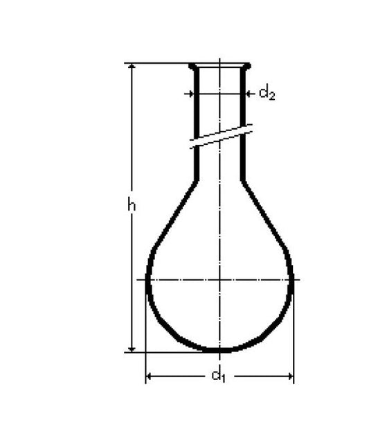 Borosilicate Glass Kjeldahl Flask, 100mL - Image 1
