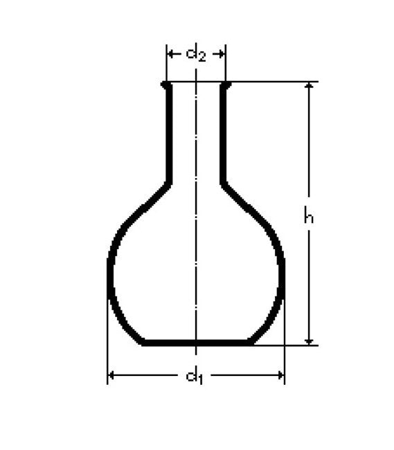 250mL Flat Bottom Borosilicate Glass Flask - Image 1