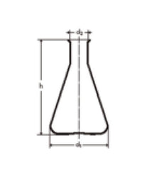 Durable Borosilicate Glass Erlenmeyer Flask - 3000 mL