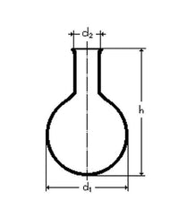 500mL Round Bottom Borosilicate Glass Flask