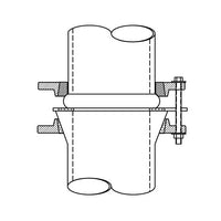 Cast Iron Flange Coupling for QVF Beaded Process to 12 Degree Conical Pipe
