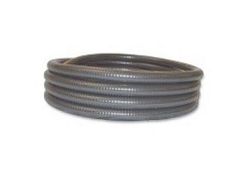 Gray Flexible PVC Pipe, 1-1/4 Inches x 100 ft, UL Listed, USA Made - Image 1