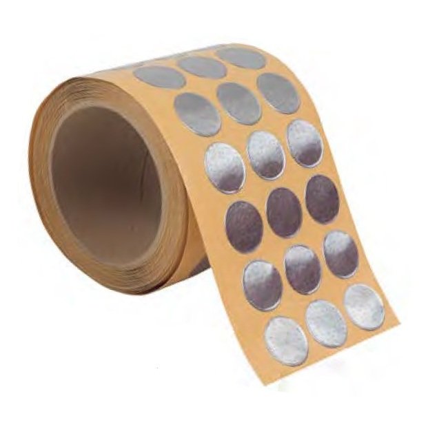 Lead Foil Disc Tape - 0.156 Inch Diameter - Image 1