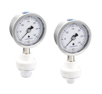 Natural Polypro Mini Tuff Guard Isolator with 2.5" Ashcroft Stainless Gauge