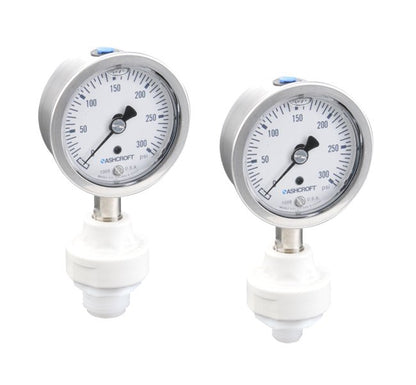 Natural Polypro Mini Tuff Guard Isolator with 2.5" Ashcroft Stainless Gauge - Image 1