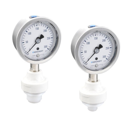 Natural Polypro Mini Tuff Guard Isolator with 2.5" Ashcroft Stainless Gauge - Image 1
