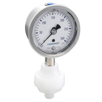 PVDF Mini Tuff Guard Isolator with Ashcroft 1008s Gauge