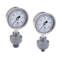 PVC Mini Tuff Gauge Isolator with Ashcroft 2.5" All Stainless Gauge