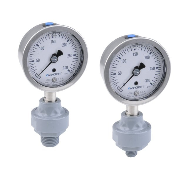CPVC Mini Tuff Guard Isolator with Ashcroft 2.5" Gauge - Image 1