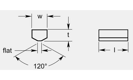 Vee Bottom Grooving Tool, 0.312 / 0.322 in Thickness - Image 1