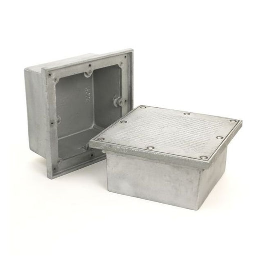 H5800 Type Checkered Cover Sidewalk Box - Cast Iron Construction - Image 1