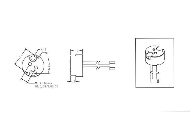 Halogen Bi-Pin Round Lampholders for G4, GX5.3, MR16, G6.35 Lamps - Image 2