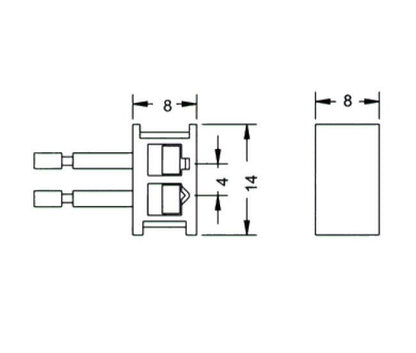 G4 Bi-Pin Halogen Rectangular Lampholders - Image 2