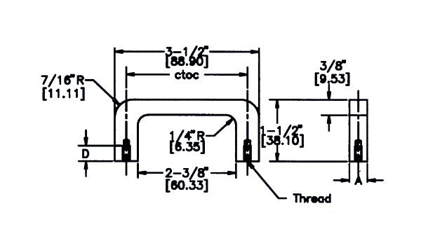 Heavy Duty Rectangular Aluminum Threaded Connector - Image 2