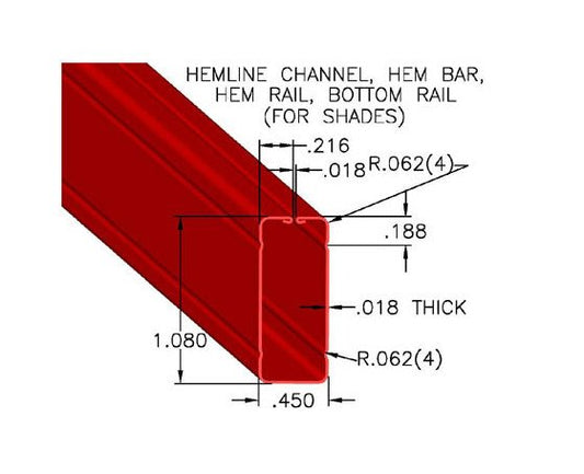 Commercial Hem Bar for Shades - Image 1