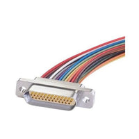 JCC Receptacle Micro-D Connector with Insulated Wire for Vacuum Environment - 25 Pins