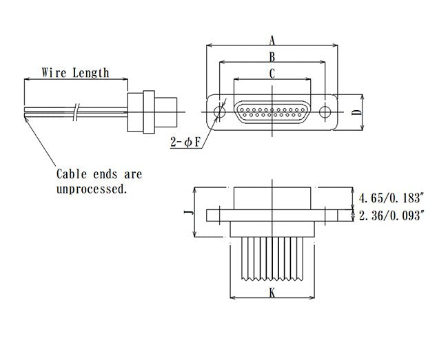 JCC Plug Micro-D Connector with Insulated Wire for Vacuum Environment - Image 2