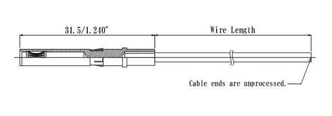 2.4mm Beryllium Copper Socket Pin with Wire for Vacuum - Hermetic Connectors - Image 2