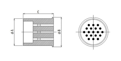 MS Type Vacuum Side Connector Insert, 1.6mm Plug Diameter - Image 2
