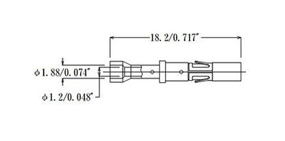 Hermetic Brass 1.6mm Vacuum Socket/Plug Pin - JCC Brand - Image 2