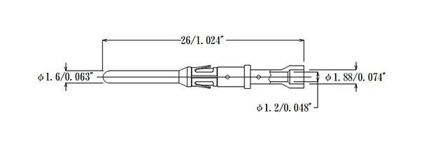 Hermetic Brass 1.6mm Vacuum Socket/Plug Pin - JCC Brand - Image 4