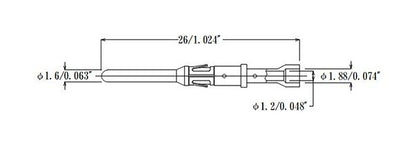 Hermetic Brass 1.6mm Vacuum Socket/Plug Pin - JCC Brand - Image 4