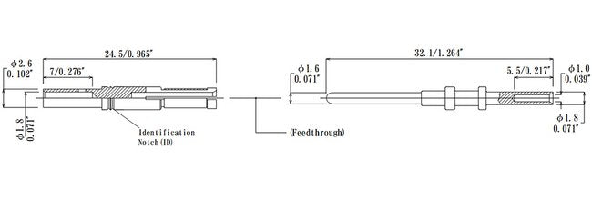 Hermetic Thermocouple Polarity Connector (MS Short Type) - Image 2