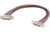 Hermetic Micro-D Sub Connectors with Metal Shell Receptacle to Plug Configuration