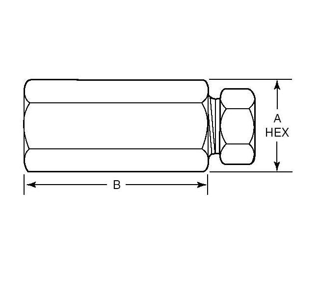 Duolok Brass Port Connector - 8mm Tube Stub x 8mm Port Connector - Image 2