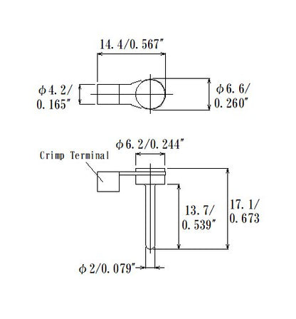 2.0mm Right Angle High Current Crimp Wire Terminal Plug Socket Pin - Image 2