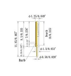 JCC High Current Louver Type Socket Pin 0.45-0.50mm - Image 2