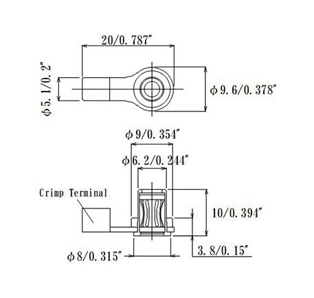 JCC 3.6mm Right Angle High Current Wire Terminal Socket Pin - Image 2