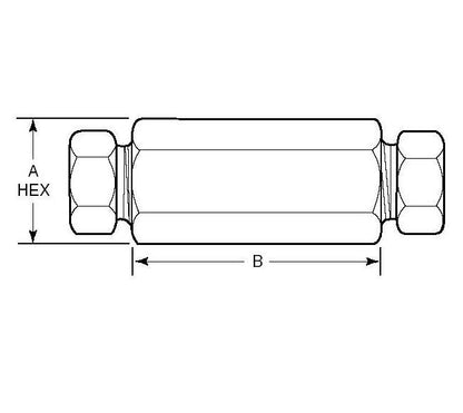 Duolok Tube Stub Adapter - Alloy 400, 1/4 in TF x 3/16 in Stub - Image 2