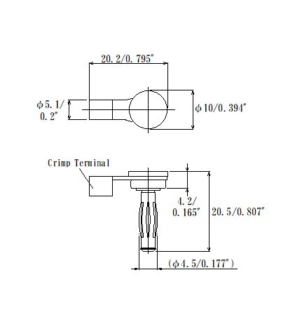 High Current 4.0mm Right Angle Banana Plug Socket Pin - Image 2