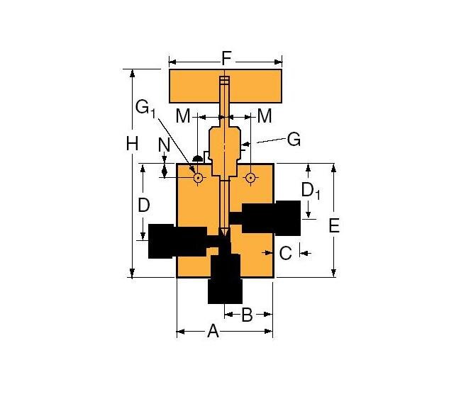 8" T-Handle Aluminum Test Plug with By-Pass - Petersen® 143-7 Series - Image 2