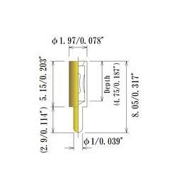 JCC Louver Type Socket Pin, 0.60 and 0.76 mm Diameter - Image 2