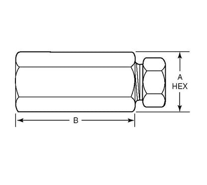 Duolok Tube Stub Adapter - 6mm x 18mm, Alloy 400 - Image 2