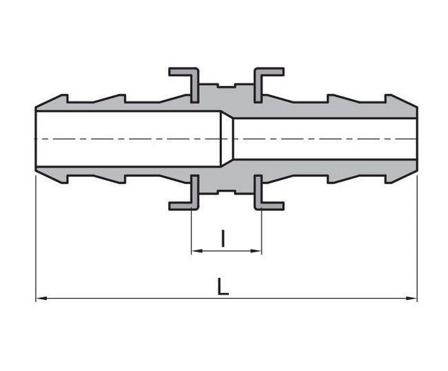 3/4 Inch Stainless Steel & Brass Hose Straight Union - Image 1
