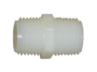 HPN Series Hex Natural Nylon Nipple Fitting - 1/2 inch Male NPT Equal Hex Nipple