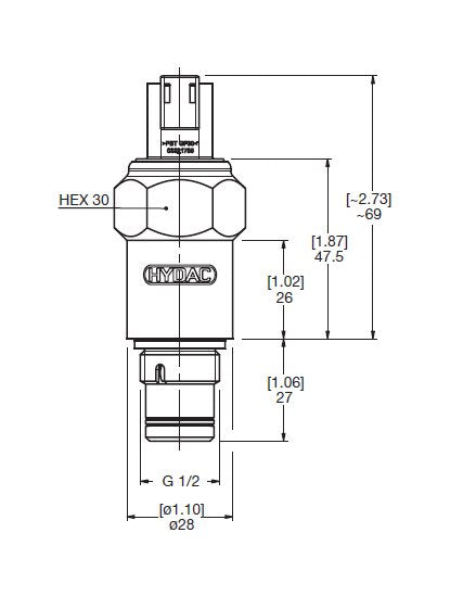 Hydac VM: Medium Pressure Type CD Differential Pressure Electrical Switch - Image 2