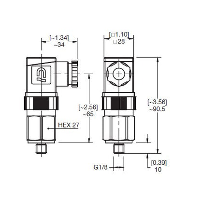 HYDAC VMF-VR Low Pressure Switch with Visual & Electrical Indicator - Image 2