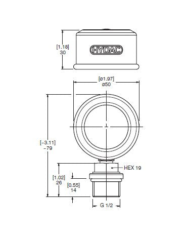 HYDAC Low Pressure Clogging Indicator Gauge VR2ES.0 with ATEX, UL, CSA Certification - Image 2
