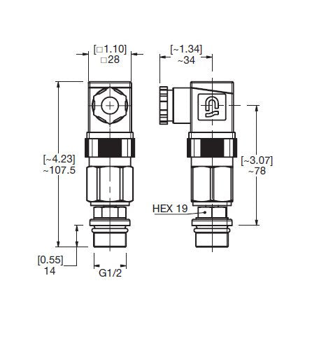 HYDAC VMF-VR Low Pressure Visual & Electrical Switch - Image 2