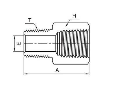 IA Series 1/4 Inch Adapter Fitting with NPT Threads - Image 2