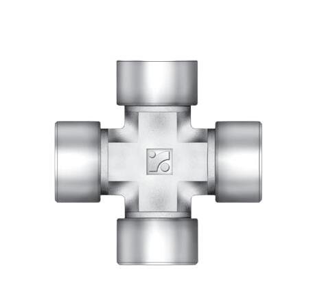 316 Stainless Steel IFC Series 1/8" Female Cross Fitting - 3/8 in Pipe Size - Image 1