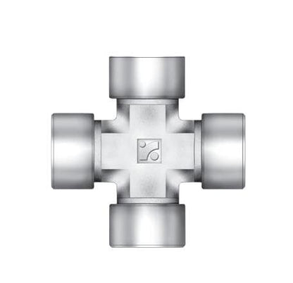 316 Stainless Steel IFC Series 1/8" Female Cross Fitting - 3/8 in Pipe Size - Image 1