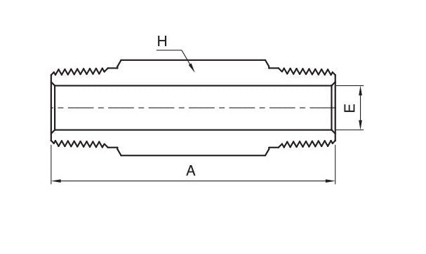 IHLN Series 1/4 Inch Hex Long Nipple Fitting - Image 2