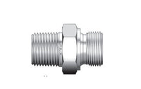 IHN Series 1/4in Hex Nipple Fitting, Male NPT to Male ISO Parallel Threads