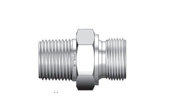 1/2 inch Hex Nipple Fitting - IHN Series NPT/ISO Parallel - Image 1